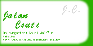 jolan csuti business card